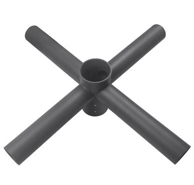 4 Head Light Pole Spoke Bracket, 4 Way Quad at 90 degrees, 2 Feet Wide, slips on 2-3/8 tenon