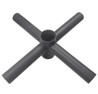4 Head Light Pole Spoke Bracket, 4 Way Quad at 90 degrees, 2 Feet Wide, slips on 2-3/8 tenon
