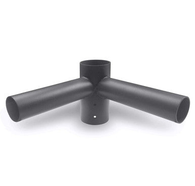 2 Fixture Light Pole Spoke Bracket, 2 Way at 90 degrees, 1 Foot Wide, slips on 2-3/8 tenon