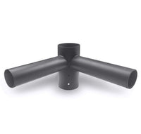 2 Fixture Light Pole Spoke Bracket, 2 Way at 90 degrees, 1 Foot Wide, slips on 2-3/8 tenon