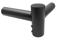 2 Fixture Light Pole Spoke Bracket, 2 Way at 90 degrees, 1 Foot Wide, slips on 2-3/8 tenon