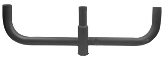 3 Light Bullhorn mounting bracket, 180 Degrees - slips on 2-3/8 In. round pole - 42 Inches Across