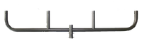 Bullhorn mounting bracket for 4 lights - 180 degrees, slips on 2-3/8 pole - HUGE - 90 inches across