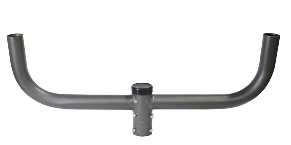 2 Light Large Bull Horn Mounting Bracket slips on 2-3/8 In. round pole - 42 Inches Across