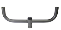 2 Light Large Bull Horn Mounting Bracket slips on 2-3/8 In. round pole - 42 Inches Across