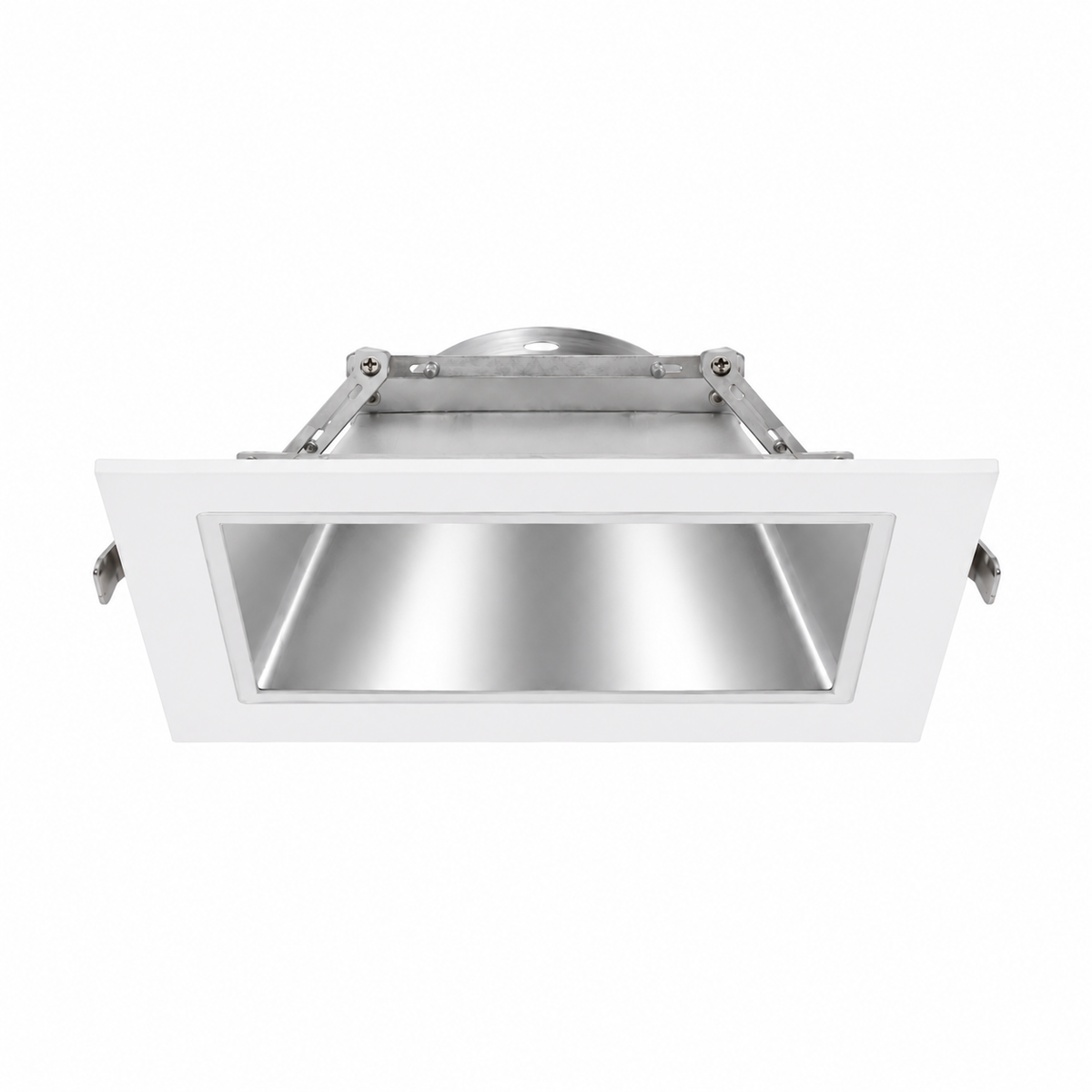 6in. Lensed Wall Wash Trim, Square, Semi Specular Clear Reflector