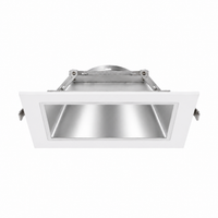 6in. Lensed Wall Wash Trim, Square, Semi Specular Clear Reflector
