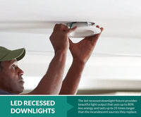 6 Inch Recessed Can Retrofit - 11 Watt - 850 Lumens - 2700K Warm White - 120V - Dimmable
