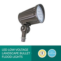24 Watt LED Landscape Light with Knuckle Mount - Integrated LED - 2500 Lumens - 3000K Soft White - 12V