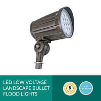 32 Watt LED Landscape Light with Knuckle Mount - Integrated LED - 3500 Lumens - 3000K Soft White - 12V