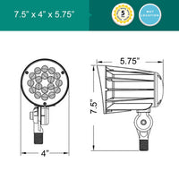 12 Watt LED Landscape Light with Knuckle Mount - Integrated LED - 1300 Lumens - 3000K Soft White - 12V