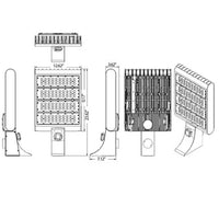 200 Watt LED Outdoor Flood Light - Slipfitter Mount - 20000 Lumens - 3000K Soft White - 120-277V - Bronze Finish