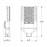 30 Watt LED Roadway Light With Photocell - 3450 Lumens - 5000K Daylight - 120-277V - White Finish - Includes Pole Mount