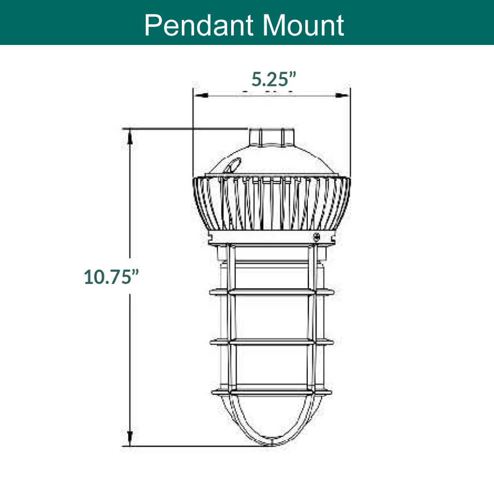 LED Universal Mount Vapor Tight - 12 Watt - 900 Lumens - 3000K Soft White - 120-277V - Gray Finish - Ceiling, Wall or Conduit Mount