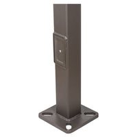 20 Foot Square Pole For Direct Burial - Steel With Bronze Finish - 4 Inch Diameter With 2.5 Inch Tenon Adapter