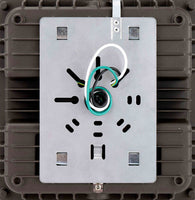 Square LED Canopy Light with PIR Motion Sensor - 40 Watt - Ceiling or Conduit Mount - 5400 Lumens - 5000K Daylight - 120-277V- Bronze