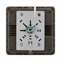 Square LED Canopy Light With Emergency Battery Back-Up - 40 Watt - Ceiling or Conduit Mount - 5400 Lumens - 5000K Daylight - 120-277V- Bronze