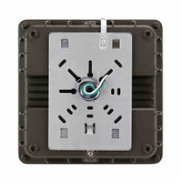 Square LED Canopy Light With Emergency Battery Back-Up - 40 Watt - Ceiling or Conduit Mount - 5400 Lumens - 5000K Daylight - 120-277V- Bronze
