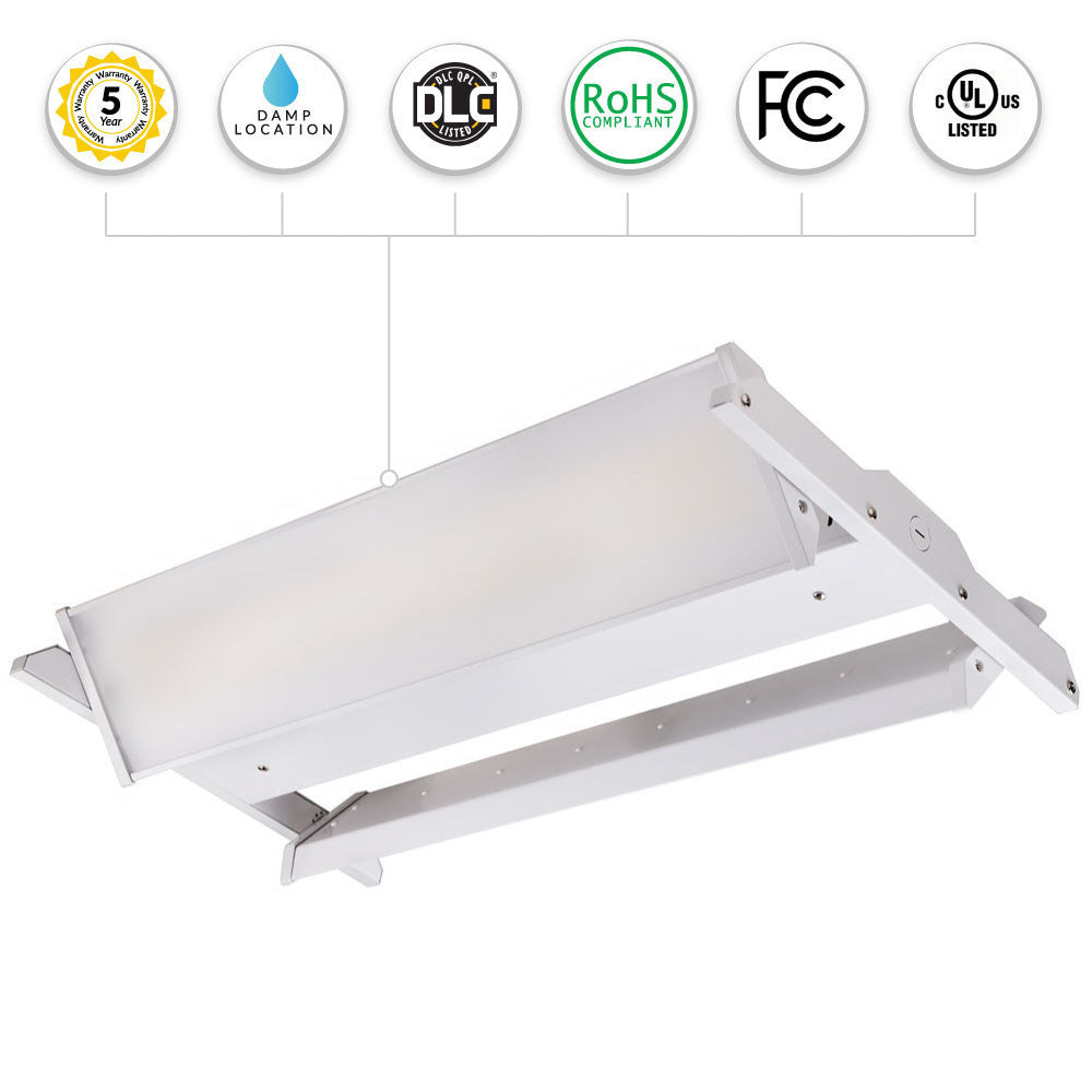 110 Watt Adjustable High Bay LED Light - 1 x 2 Foot - 15000 Lumens - 5000K Daylight - 120-277V