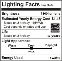 LED T8 Linear Retrofit Bulb - 4 Foot - 11.5 Watt - 1700 Lumens - 5000K Daylight - Electronic T8 Ballast Compatible Only