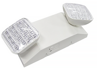 LED Emergency Light - 120-277V - 90 Minute Battery Back-up - 1 Watt LED Per Head - White Finish