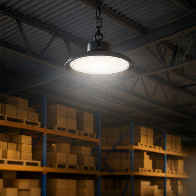 240 Watt UFO LED High Bay Light - 32000 Lumens - 5000K Daylight - 120-277V - Black Finish