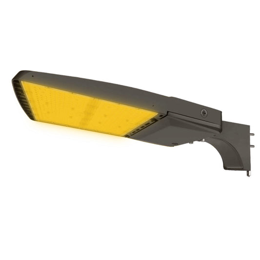 Turtle Friendly Amber LED Area Light - Selectable 240/220/200/170 Watt - 120-277V - Wall Mount - Bronze Finish