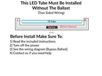 LED T8 Linear Retrofit Bulb - 4 Foot - 18 Watt - 1900 Lumens - 3500K Neutral White - Ballast Bypass Only
