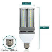 9 Watt LED Corn Bulb - Metal Halide Retrofit -400 Lumens - Amber - 120-277V - E26 Medium Base - Ballast Bypass