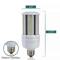 22 Watt LED Corn Bulb - Metal Halide Retrofit -3000 Lumens - 5000K Daylight - 120-277V - E26 Medium Base - Ballast Bypass