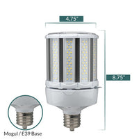 80 Watt LED Corn Bulb - Metal Halide Retrofit -11000 Lumens - 4000K Cool White - 120-277V - E39 Mogul Base - Ballast Bypass