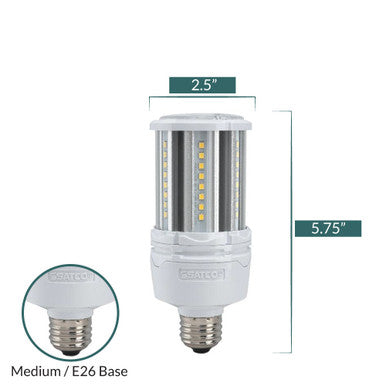 18 Watt LED Corn Bulb - Metal Halide Retrofit -2400 Lumens - 5000K Daylight - 120-277V - E26 Medium Base - Ballast Bypass