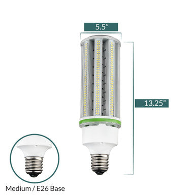 240 Watt LED Corn Bulb - Metal Halide Retrofit -34800 Lumens - 5000K Daylight - 120-277V - E39 Mogul Base - Ballast Bypass
