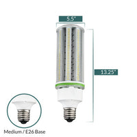 240 Watt LED Corn Bulb - Metal Halide Retrofit -34800 Lumens - 5000K Daylight - 120-277V - E39 Mogul Base - Ballast Bypass