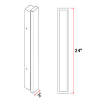 Decorative Edge Lit LED Wall Sconce - 24in.X3in. - 24 Watt - Max Lumens 2061 - Color Temperature Selectable 30K/40K/50K - 120-277V - Black Finish