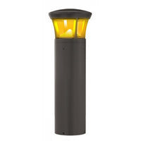 Turtle Friendly Amber LED Bollard - Dome Top - Selectable 24/15/12 Watt - 24 Inch - 120/277V - Bronze Finish