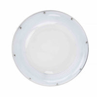 45 Watt LED Round Garage Canopy Light - Ceiling or Conduit Mount - 5000 Lumens - 5000K Daylight - 120-277V - White Finish