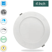 4 Inch Edge Lit Recessed LED Downlight - 9 Watt- 630 Lumens - 2700K Warm White - 120V - Dimmable - Recessed Can Not Required