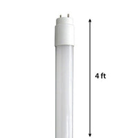 LED T8 Linear Retrofit Bulb - 4 Foot - 13 Watt - 1700 Lumens - 4000K Cool White - Ballast Bypass Only - Single Sided Wiring