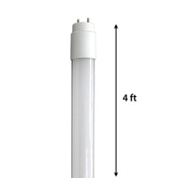 LED T8 Linear Retrofit Bulb - 4 Foot - 13 Watt - 1700 Lumens - 4000K Cool White - Ballast Bypass Only - Single Sided Wiring