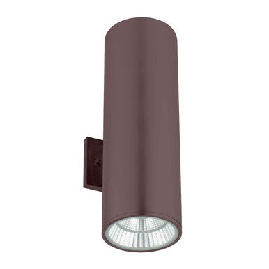 6 Inch LED Cyinder Sconce - 40 Watt - 3200 Lumens - Color Selectable 30K/40K/50K - 120V - Bronze Finish - Dimmable Up/Down Light