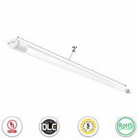 LED T8 Universal Retrofit Bulb - 2 Foot - 10 Watt - 1000 Lumens - 5000K Daylight - Electronic T8 Ballast Compatible & Bypass Ballast