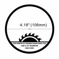 4 Inch Edge Lit Recessed LED Downlight - 10 Watt- 700 Lumens - Color Selectable 27K/30K/35K/40K/50K - 120V - Dimmable - Black Finish - Recessed Can Not Required