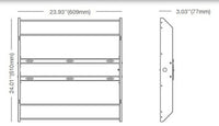 95 Watt Linear LED High Bay Light - 2x2 Foot - 12000 Lumens - 5000K Daylight - 120-277V - Dimmable