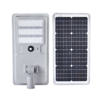 LED Solar Street Light - 80 Watt - 8000 Lumens - 5000K Daylight - Slipfitter Mount - with Motion Sensor - White Finish