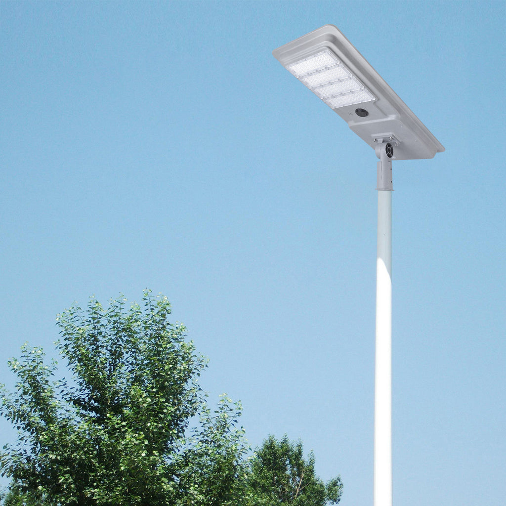 LED Solar Dusk to Dawn Light - 50 Watt - 5000 Lumens - 5000K Daylight - Slipfitter Mount - with Motion Sensor