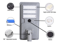 LED Solar Dusk to Dawn Light - 50 Watt - 5000 Lumens - 5000K Daylight - Slipfitter Mount - with Motion Sensor