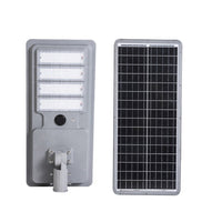 LED Solar Street Light - 100 Watt - 10000 Lumens - 5000K Daylight - Slipfitter Mount - with Motion Sensor - White Finish