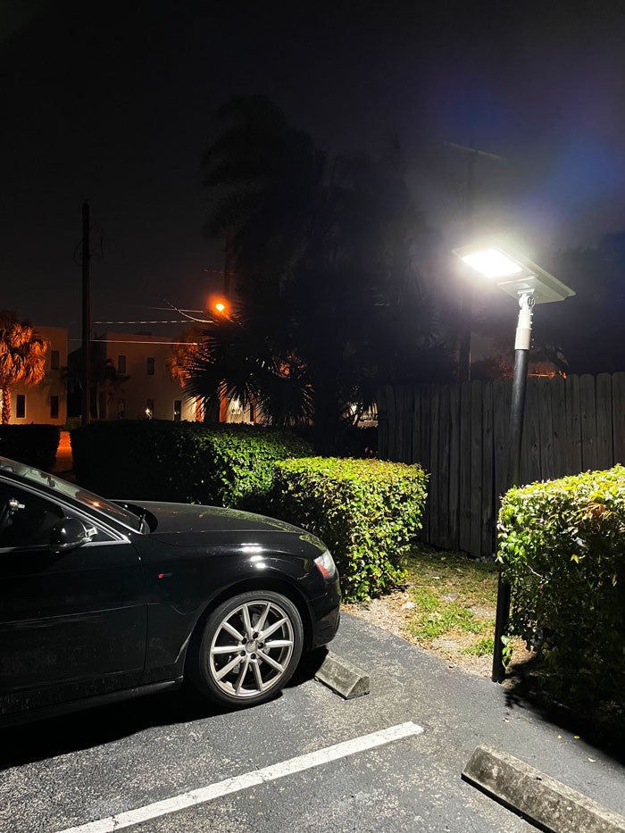 LED Solar Dusk to Dawn Light - 50 Watt - 5000 Lumens - 5000K Daylight - Slipfitter Mount - with Motion Sensor