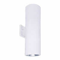 6 Inch LED Cylinder Sconce - Watt Selectable 24W/32W/40W - 3200 Max Lumens - Color Selectable 30K/40K/50K - 120-277V - White Finish - Dimmable Up/Down Light - With Photocell